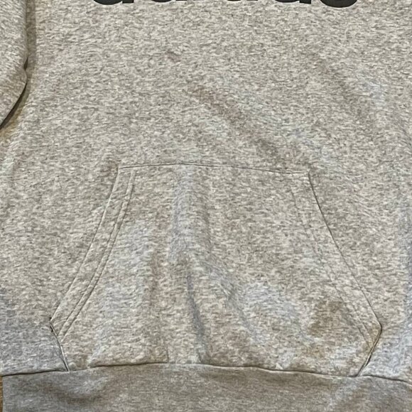 Adidas Mens Small Gray Hoodie Sweatshirt With Logo & Stripes - Picture 7 of 8